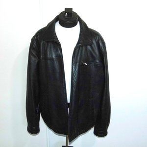 Brandini Vintage Black Leather Jacket Mens Size XL